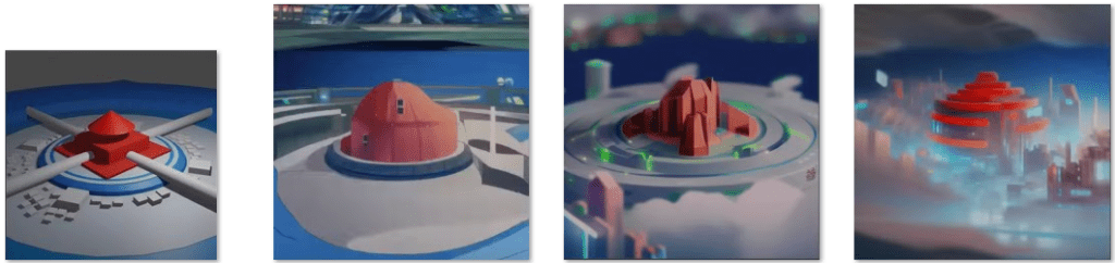 Blender AI generated options, picked up from a Video by BlackMixture on Youtube